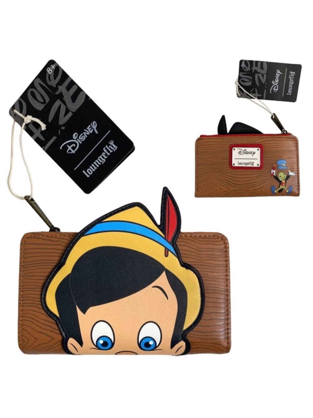 Loungefly Disney Pinocchio Peeking Flap Cardholder‎ Coin Wallet Purse